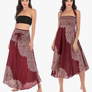 Boho convertible skirt dress